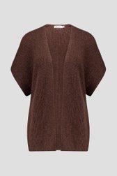 Photo produit 1 de Cardigan tricot brun foncé avec laine et mohair de D'Auvry pour Femmes