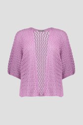 Cardigan tricot violet de Geisha pour Femmes