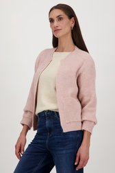 Cardigan tricoté rose pâle de More & More pour Femmes