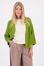 Le devant de Cardigan vert à manches trois-quarts de Libelle pour Femmes