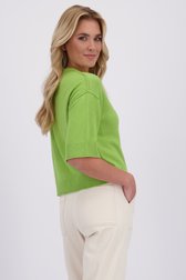 Le dos de Cardigan vert à manches trois-quarts de Libelle pour Femmes