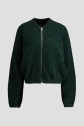Photo produit 1 de Cardigan vert foncé avec fermeture éclair de AC by Annelien Coorevits pour Femmes
