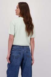 Le dos de Cardigan vert menthe à manches courtes de JDY pour Femmes