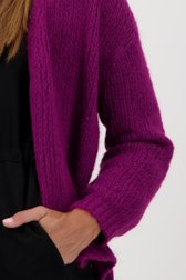 Cardigan violet avec laine de Geisha pour Femmes