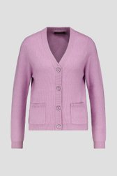Cardigan violet clair avec laine de Claude Arielle pour Femmes