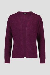 Cardigan violet foncé, avec laine de More & More pour Femmes