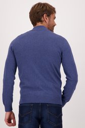 Cardigan zippé bleu de Dansaert Blue pour Hommes