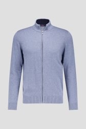 Cardigan zippé bleu de Dansaert Blue pour Hommes