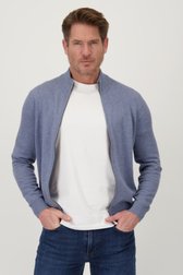 Cardigan zippé bleu de Dansaert Blue pour Hommes