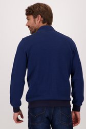 Cardigan zippé bleu foncé de Dansaert Blue pour Hommes