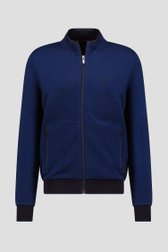 Cardigan zippé bleu foncé de Dansaert Blue pour Hommes