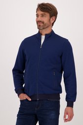 Cardigan zippé bleu foncé de Dansaert Blue pour Hommes