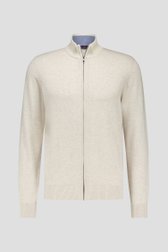 Cardigan zippé brun de Dansaert Blue pour Hommes