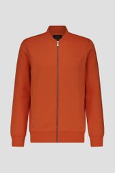 Cardigan zippé doublé orange de Ravøtt pour Hommes