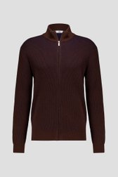 Photo produit 1 de Cardigan zippé en laine marron de Upper East pour Hommes