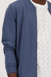 Cardigan zippé gris-bleu de Casual Five pour Hommes