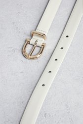 Photo produit 1 de Ceinture blanche fine à boucle dorée de Liberty Island pour Femmes