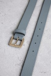 Ceinture bleu-gris avec boucle argentée de Liberty Island pour Femmes