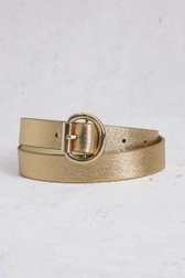 Le devant de Ceinture dorée avec boucle ovale de Liberty Island pour Femmes