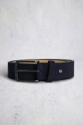 Le devant de Ceinture en cuir bleu marine de Liberty Island pour Hommes