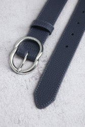 Photo produit 1 de Ceinture en cuir bleue avec boucle argentée de Liberty Island pour Femmes