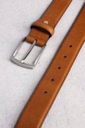 Ceinture en cuir brun cognac de Liberty Island pour Hommes