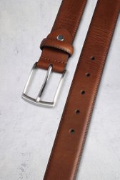 Ceinture en cuir brun de Liberty Island pour Hommes
