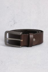 Ceinture en cuir marron foncé de Liberty Island pour Hommes