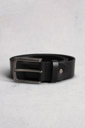 Le devant de Ceinture en cuir noir de Liberty Island pour Hommes