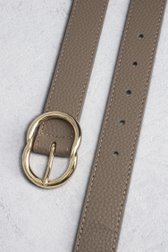 Photo produit 1 de Ceinture en cuir taupe de Liberty Island pour Femmes