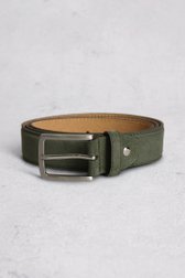 Ceinture en cuir verte avec boucle métallique de Michaelis pour Hommes