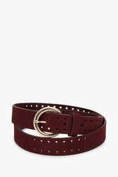 Ceinture fine bordeaux de Liberty Island pour Femmes