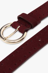 Ceinture fine bordeaux de Liberty Island pour Femmes