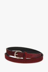 Ceinture fine bordeaux de Liberty Island pour Femmes