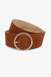 Ceinture marron avec boucle doré de Liberty Island pour Femmes