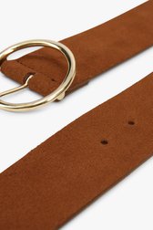 Ceinture marron avec boucle doré de Liberty Island pour Femmes