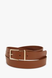 Ceinture marron avec boucle dorée de Liberty Island pour Femmes