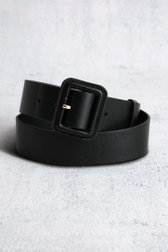 Le devant de Ceinture noire à boucle carrée	 de Liberty Island pour Femmes