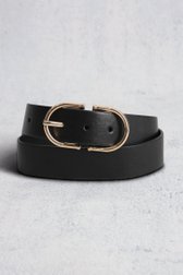 Le devant de Ceinture noire avec boucle rose de Liberty Island pour Femmes