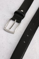 Ceinture noire en cuir de Liberty Island pour Hommes