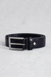 Le devant de Ceinture noire en cuir véritable de Michaelis pour Hommes
