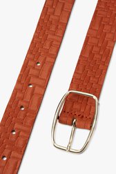 Ceinture orange à relief de Liberty Island pour Femmes