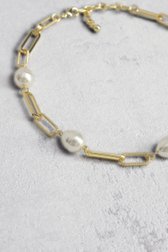 Chaîne en or avec perles de Liberty Island pour Femmes