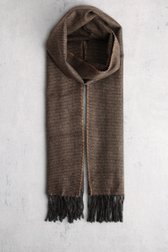 Le devant de Écharpe d'hiver en brun clair et brun foncé de Michaelis pour Hommes