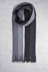 Le devant de Écharpe en tricot côtelé bleu et gris de Michaelis pour Hommes