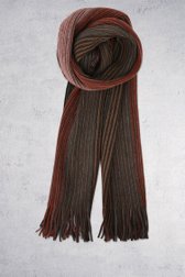 Photo produit 3 de Écharpe tricotée en bordeaux et gris de Michaelis pour Hommes