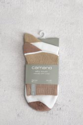Photo produit 1 de Chaussettes basses colorblock beiges - 2 paires de Camano pour Femmes