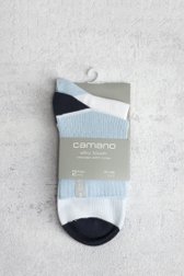 Photo produit 1 de Chaussettes basses colorblock bleues - 2 paires de Camano pour Femmes