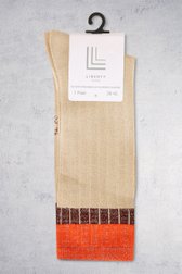 Le dos de Chaussettes beiges avec détail scintillant rouge de Liberty Island pour Femmes