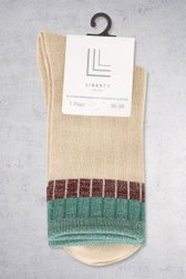 Le dos de Chaussettes beiges avec détail scintillant vert de Liberty Island pour Femmes